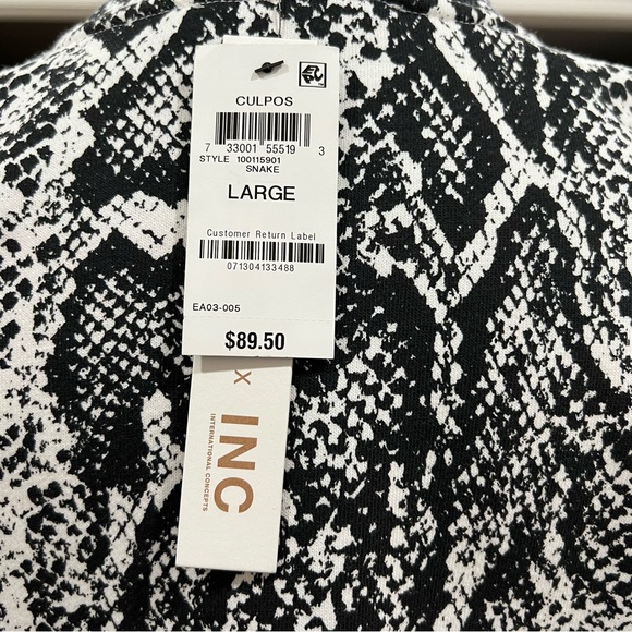INC INTERNATIONAL CONCEPTS CULPOS x INC Long-Sleeve Snake-Print Mini Dress - Picture 16 of 16
